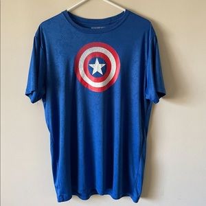 Marvel Captain America Avengers Blue Mens T Shirt Size L